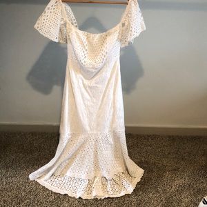 Anthropologie White off the shoulder dress